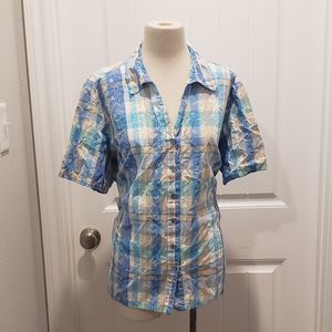 WhiteStag (22W/24W) Eyelet Blouse with Embroidery